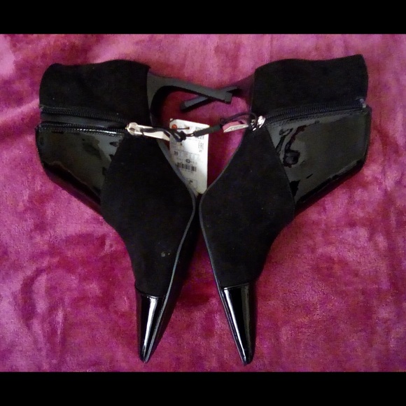 Zara Luxe patent leather stilettos ankle booties - Picture 5 of 5